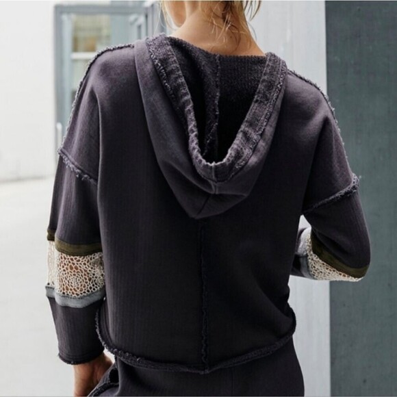 Free People Movement Dream Catcher Hoodie Black Medium - Picture 3 of 14